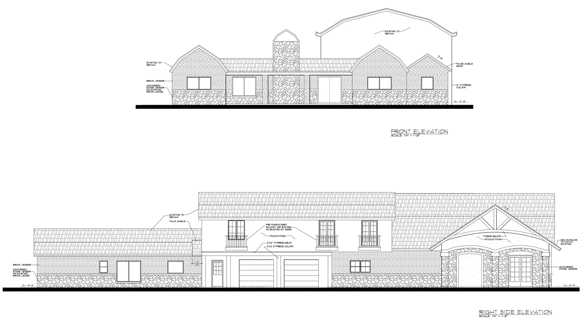 Exterior rendering of Port Orange for home renovation courtyard house plans by Ben Butera for local building pros to build.