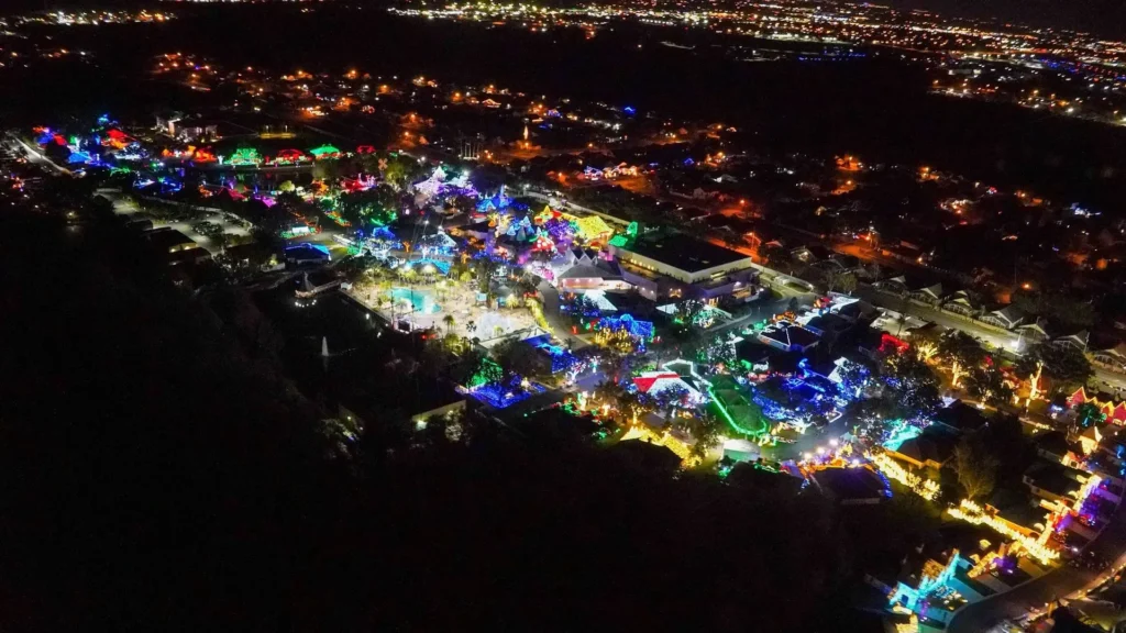 GKTW - Night Lights Aerial View-