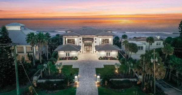 Volusia County top selling luxury oceanfront custom home with high return on investment, designed by architect Ben Butera.