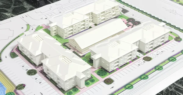 GKTW Village Banyan Park accessible resort building expansion 3D print model, a modern design by architect Benjamin P. Butera